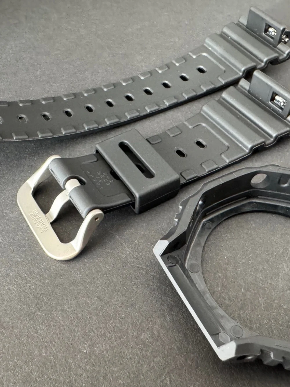 Genuine Casio G-Shock Band Strap & Bezel Set GA-2100 & GA-B2100 Black Rubber
